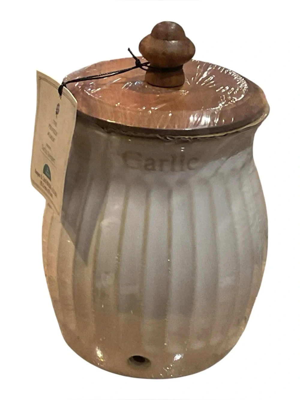 ✨The Pioneer Woman Colette Stoneware Garlic Keeper, White
